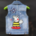 Áo vest trẻ em denim cho bé gái 3 mùa xuân và mùa thu 4 bé gái cotton mùa xuân 6 áo cho bé mùa xuân và mùa thu 7 tuổi 5 áo gile len trẻ em Áo ghi lê