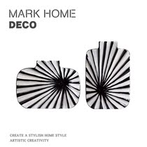 Nordic modern simple black and white divergent ceramic vase living room desktop insert dried flower ornaments creative home decorations