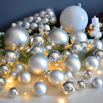 Tiangang silver Christmas ball 6cm-30cm lob color ball dumb pearlescent light ball Christmas tree decorations pendant