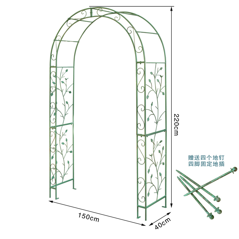 American-Style Vintage Outdoor Iron Arch Flower Stand for Patio Garden Flowers and Climbing Plants American-Style Vintage Outdoor Iron Arch Flower Stand for Patio Garden Flowers and Climbing Plants