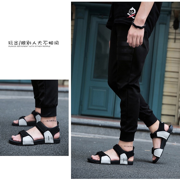 Thể thao mùa hè dép nam 2017 mới thoáng khí ngoài trời giày bãi biển nam Hàn Quốc giày thể thao triều dép sandal nữ hot trend 2021