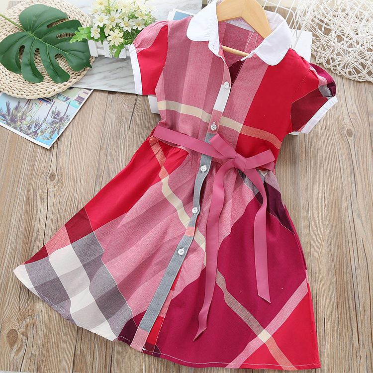 Girl's dress for summer clothing children's dresses Dress Girl in summer clothes princess dress Korean version of little girl pure cotton polo dress