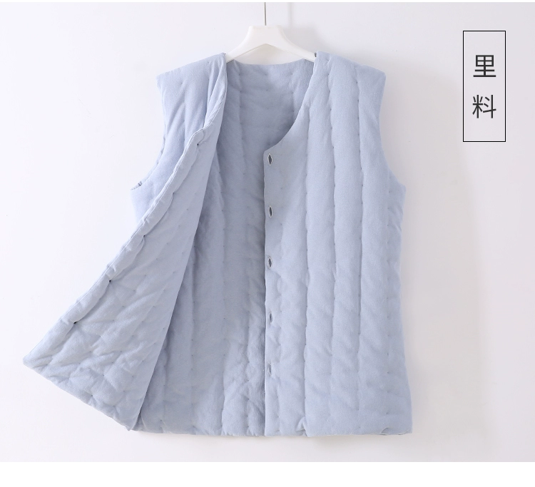 Chất liệu cotton thủ công vest nam mùa thu và mùa đông dày mặc ấm bên trong áo vest tuổi trung niên cotton vest vai mùa đông áo khoác nam mùa hè