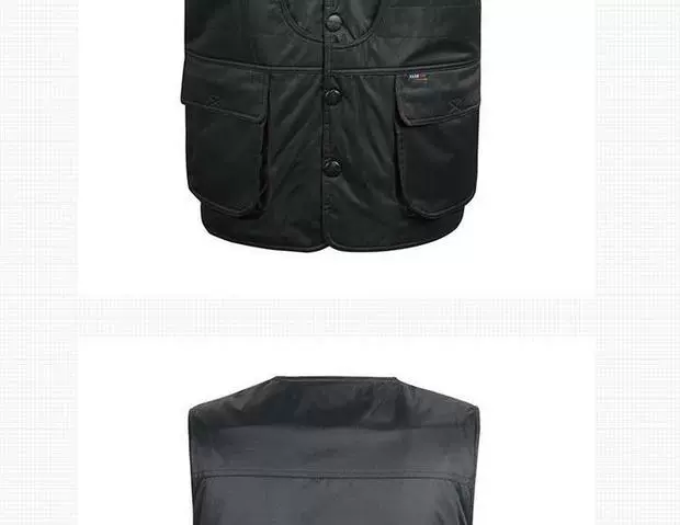 Mùa thu và mùa đông trung niên lông một chiếc áo len dày cotton ấm áp vest nam da cừu thật vest vai cha áo thun ba lỗ