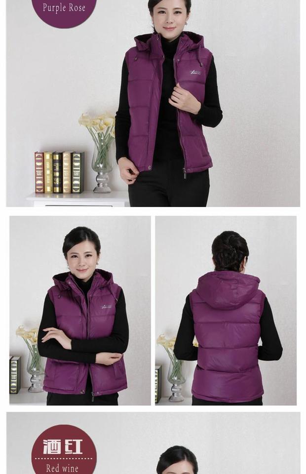 Áo vest nữ có độ tuổi trung niên và phụ nữ lớn tuổi 40-50 tuổi Mẹ trung niên tải áo vest dày cỡ lớn áo khoác mỏng cho phụ nữ trung niên