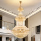Crystal Chandelier for Duplex Villa Living Room, Lobby, Staircase, European-Style Long Crystal Chandelier