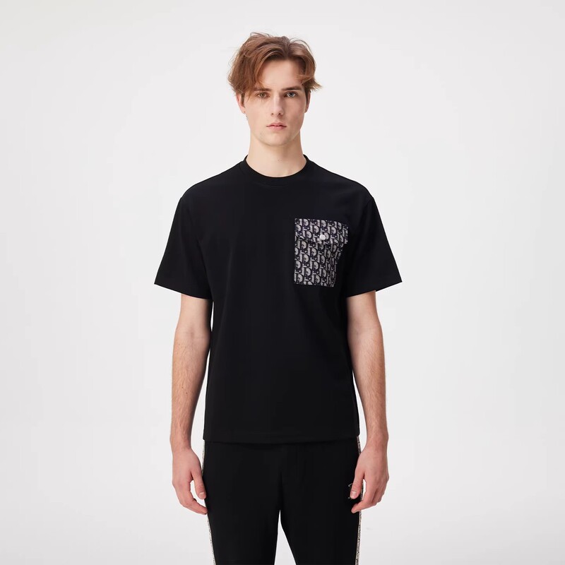 Diora Healy Men's Summer Design Short-Sleeved T-Shirt Casual Daily Pocket Top