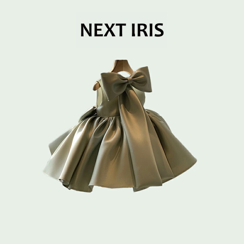 British Next Iris Summer Girls' Dress Princess Dress Stylish Baby Girl One-Year-Old Dress Kidsren's Performance Dress