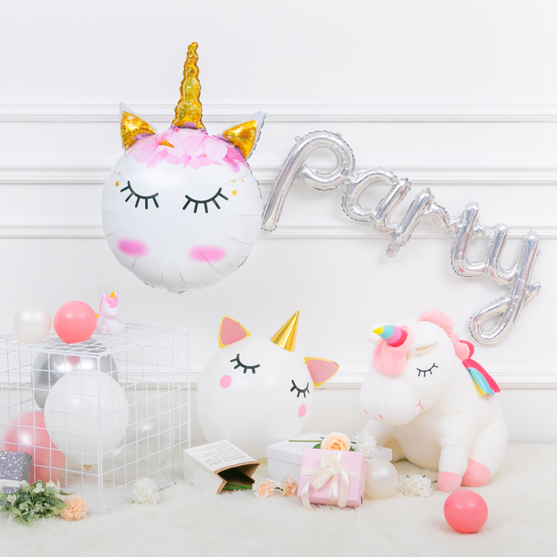 Cartoon Animal Decoration Balloon Birthday Baby Children's Birthday Baby Baby's 100-day Year Party to Plant Unicorn