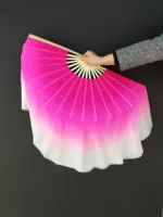 Настоящий шелковый вентилятор 36 плавает 20 (розовый красный перевернутый)