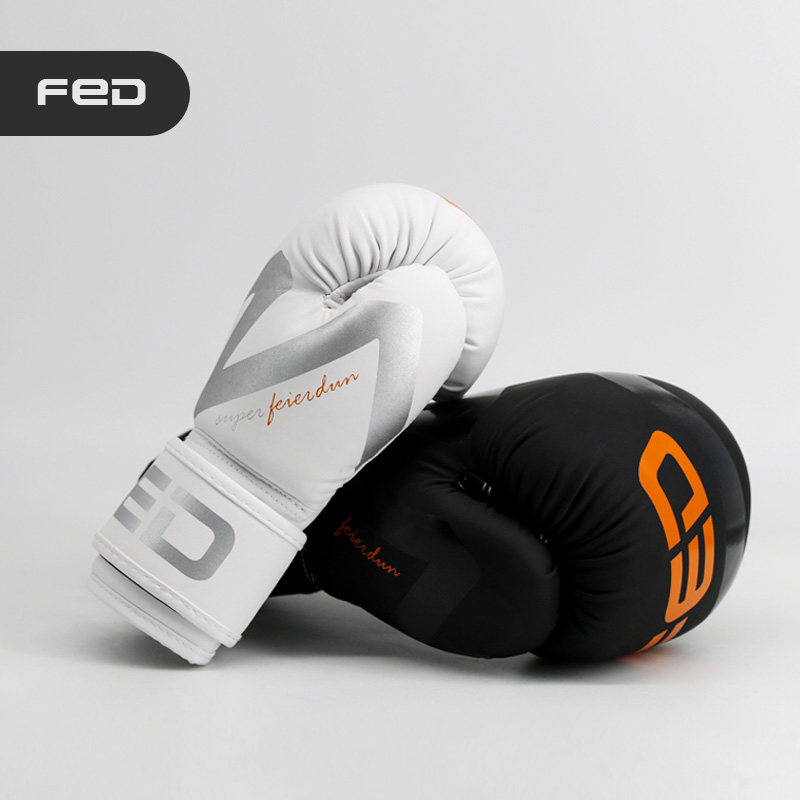Flying Erton Boxing Gloves Adults Professional Casual Beats Training Free Pacing Boxing Gloves With Sandbag Gloves Black White-Taobao