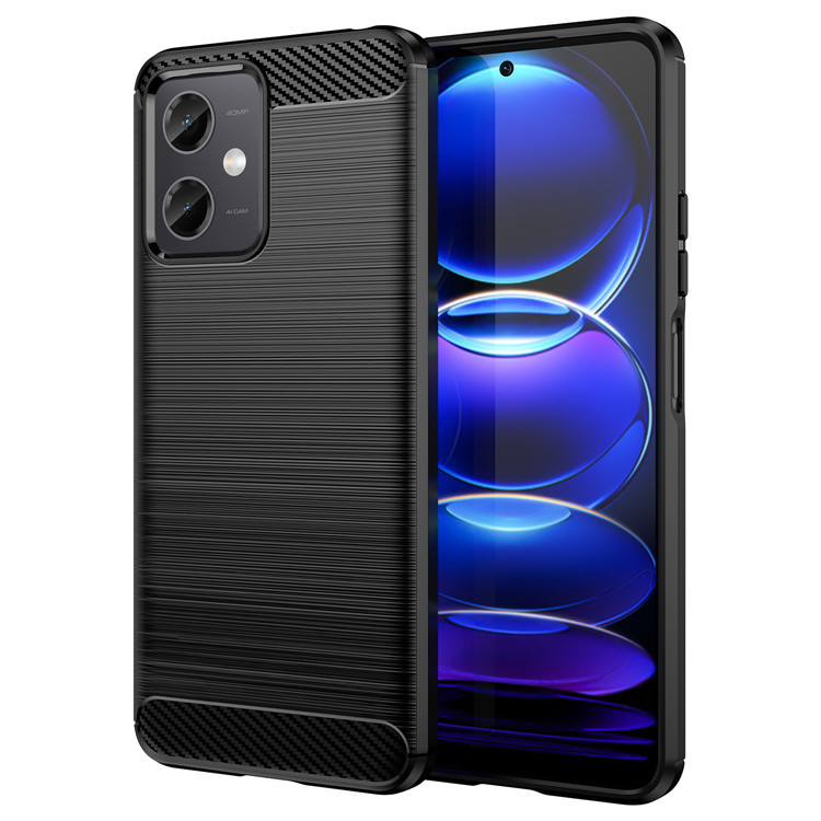 Brushed Pattern Tough Shockproof Silicone TPU Note 12, Note 12 Pro, Note 12 Pro+ Phone Case