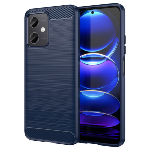 Blue — Brushed Pattern Tough Shockproof Silicone TPU Note 12, Note 12 Pro, Note 12 Pro+ Phone Case