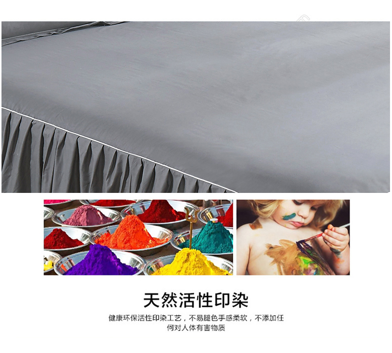 Bộ đồ giường bằng vải cotton đơn chiếc ga trải giường 1,8 mét Bộ giường cotton đôi Giường đơn Sims nệm bảo vệ tùy chỉnh - Váy Petti váy giường