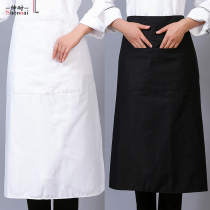 Chef apron men bust waist dining baking kitchen work apron anti-oil cotton black apron waist