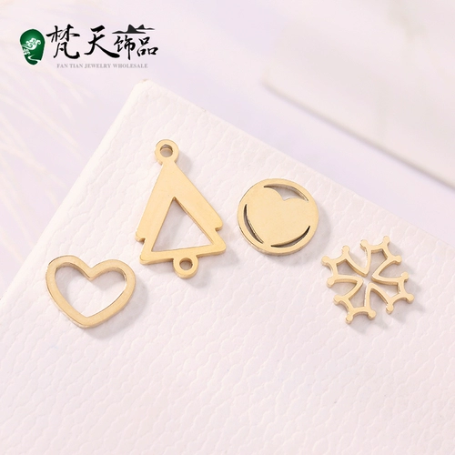 14 тыс. Сумка золото постоянное сохранение цвета DIY аксессуары рождественская елка олени кроличья корона Серьги браслет.