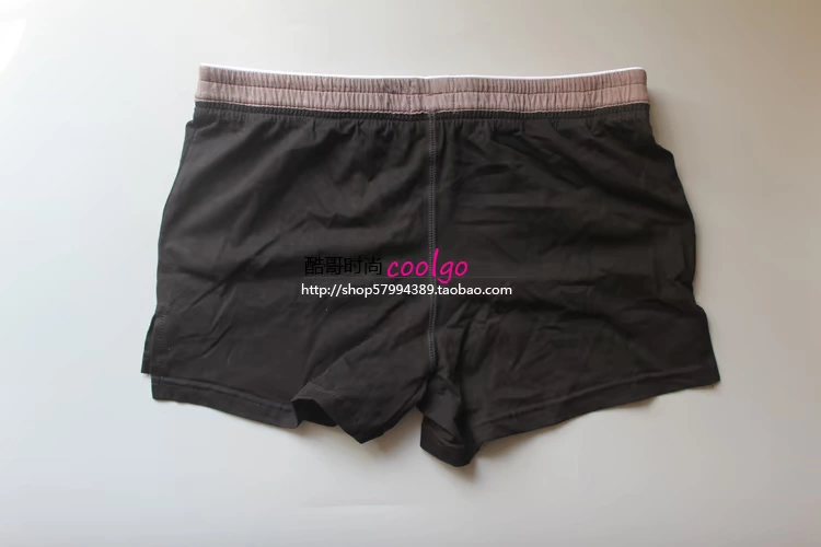 Thấp eo mỏng-phù hợp với nam giới quần dài ở nhà trẻ trung cotton thêu thể thao quần đùi boxer ngắn quần đùi boxer quần đùi cộng với đồ ngủ cỡ lớn - Quần tây