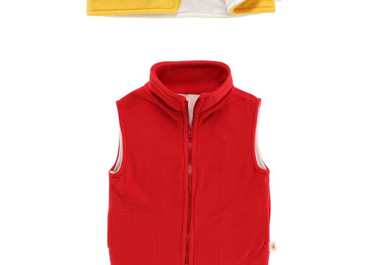 Áo vest trẻ em in logo mùa thu và mùa đông lông cừu dày vest trẻ em áo khoác mẫu giáo hoạt động áo gile trẻ sơ sinh