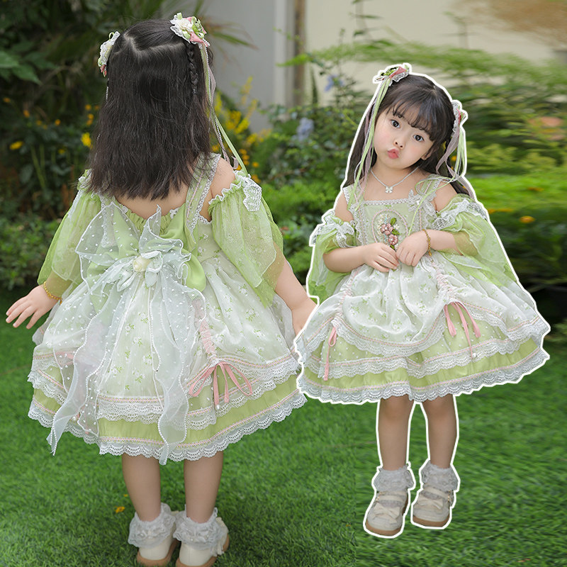 Loretta girl's dress dress 2023 new foreign air children Summer Lorita Birthday Dress Baby Princess Dress-Taobao