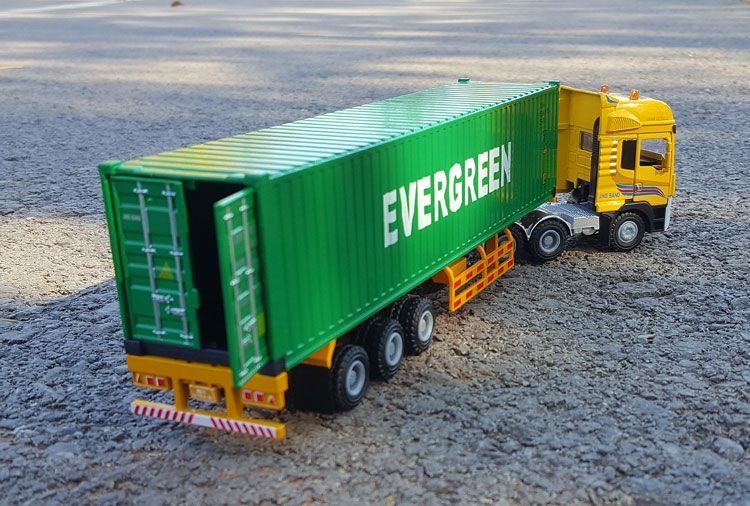 1:50 hợp kim kỹ thuật container phương tiện vận chuyển mô hình hậu cần vận chuyển hàng hóa xe kim loại xe mô hình bộ sưu tập đồ chơi trang trí - Chế độ tĩnh