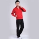 Trang phục thể thao Jiamusi Square Dance Red Set Nam và nữ Mùa xuân và mùa thu Kích thước lớn Quần áo thể thao dành cho người trung niên quần áo the thao nam mùa hè