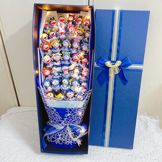 Doraemon bouquet birthday gift for children boyfriend and girlfriend blue fat jingle cat figure doll complete set