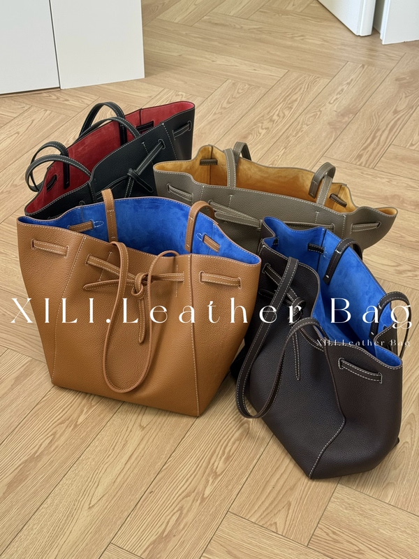 Xi.Li [Keruli Tote] First-Layer Cowhide Niche Design Large-Capacity Tote Bag for Commuting and Shoulder Use