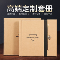 Wedding photo album making photo studio high-end leather set Book finishing high-definition crystal wedding album printing