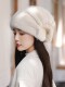 Mink fur hat for women in winter imported whole mink fur ear protection winter fashion mink velvet thermal bag scalp straw hat