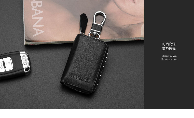 Nicholas key bag nam thắt lưng da ví thẻ túi nữ xe da công suất lớn móc chìa khóa túi đựng chìa khóa xe