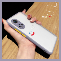 Huawei nova9 mobile phone case simple frosted smiley face Huawei nova9pro mobile phone case Korean ins Wind Letter 5g version color hipster full lens edge camera cute female fall