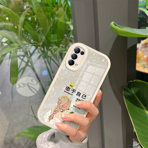 Back Goddess Opporeno5 Case Case New 5pro Cartoon Cartoon Reno4pro High -Level Sense SES Силиконовый Oppo Reno3 Soft Shell Creative Ins, Shell Pattern Flow