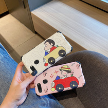 OPPOr15 mobile phone case four-corner anti-drop protective cover cute cartoon car couple cute R15 dream version mobile phone case net red silicone non-slip protective cover Japanese and Korean girl r15x mobile phone case