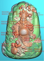 Grayscale image bmp relief image fine carving image jade carving image JDP pendant follow shape scan landscape boy god of wealth