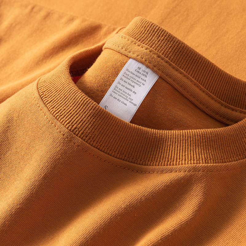 Generous good to wear 300 grams of heavy cotton pure color short-sleeved T-shirt solid color loose T-shirt summer 2021 new model