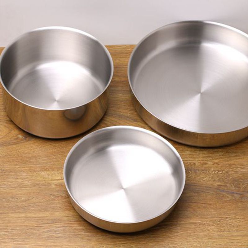 Multi-style 18 10 stainless steel frying pan baking pan water fruit pan with stirring basin broth tub steamed egg-Taobao