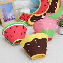 Canvas Donuts Fruit Dog Elizabeth Collar Neck Sleeve Pet Anti-biting Ring Skin Skin Headgear Hood