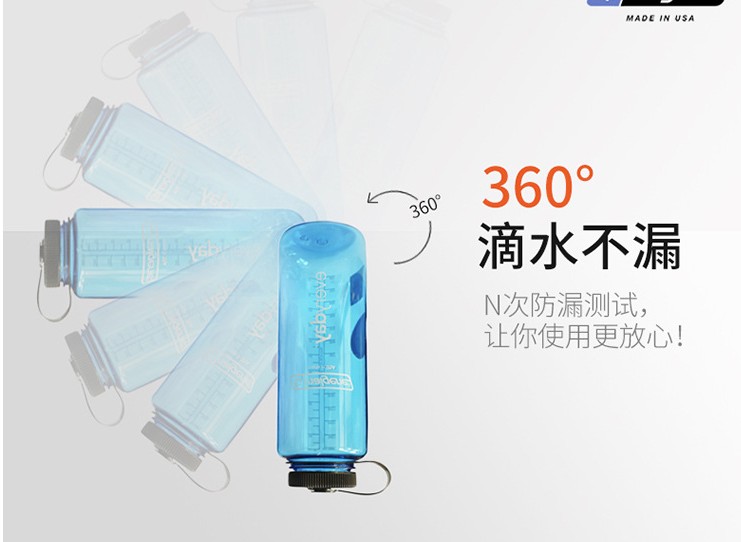 Đôi 11 Mỹ nhập khẩu Nalgene 2178 rộng thể thao miệng chai 1.5L 1500 	bình nước thể thao có ống hút	