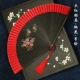 Big Red Row Fan-Peach Blossom (расписанная вручную) (21 см)
