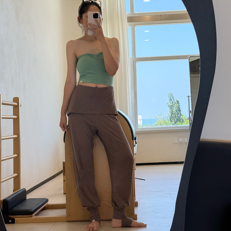 Inner Me Foot-Tie Casual Yoga Pants Lantern Yoga Legging Pants Sports Pants