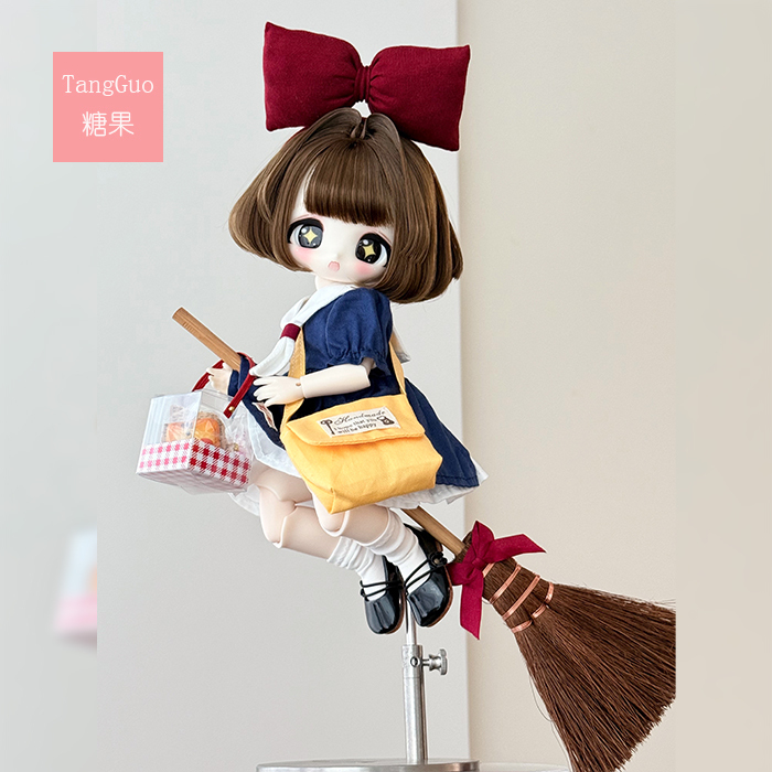 Candy House Bjd Doll Clothes 1/6 Scale Kiki's Delivery Service Chubby Fairy Tale Bowknot Shoulder Bag Set