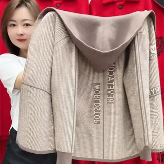 中老年女装春秋款4050岁妈妈装呢子休闲宽松夹克衫婆婆老人外套女