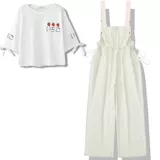 Летний комплект, комбинезон для школьников для отдыха, подходит для подростков, в корейском стиле, короткий рукав, для средней школы, оверсайз