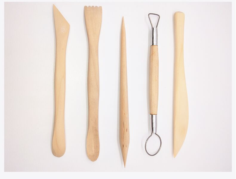 Bay Xiaotao Soft pottery clay plastic wood 5 pieces of kit tool kit finely carved oil clay sculpted clay clay clay plastic knife