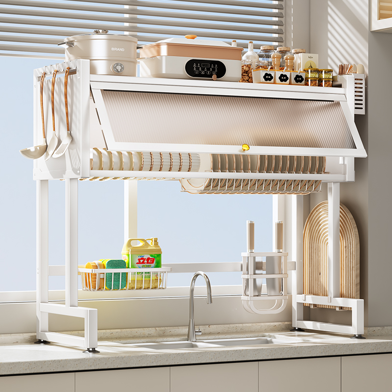 Handsome kitchen sink Shelf dishwashing tank Dust Bowl cupboard pool Upper Multi-functional dishes Containing Drain Shelf-Taobao
