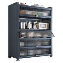 Shuaishi kitchen rack floor-standing multi-layer storage cabinet microwave oven household multi-function cabinet storage cabinet with door