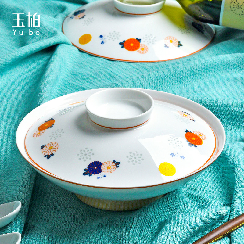 BaiLingLong jingdezhen porcelain and jade ware with cover plates of household of Chinese style 26 head cutlery set together