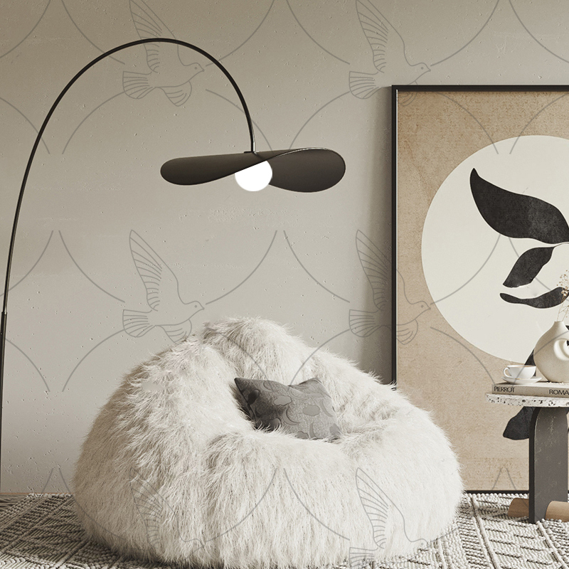 French Modern Minimalist Living Room Sofa Hat Floor Lamp Bedroom Study Nordic Personalized Fishing Lamp Designer Lamp