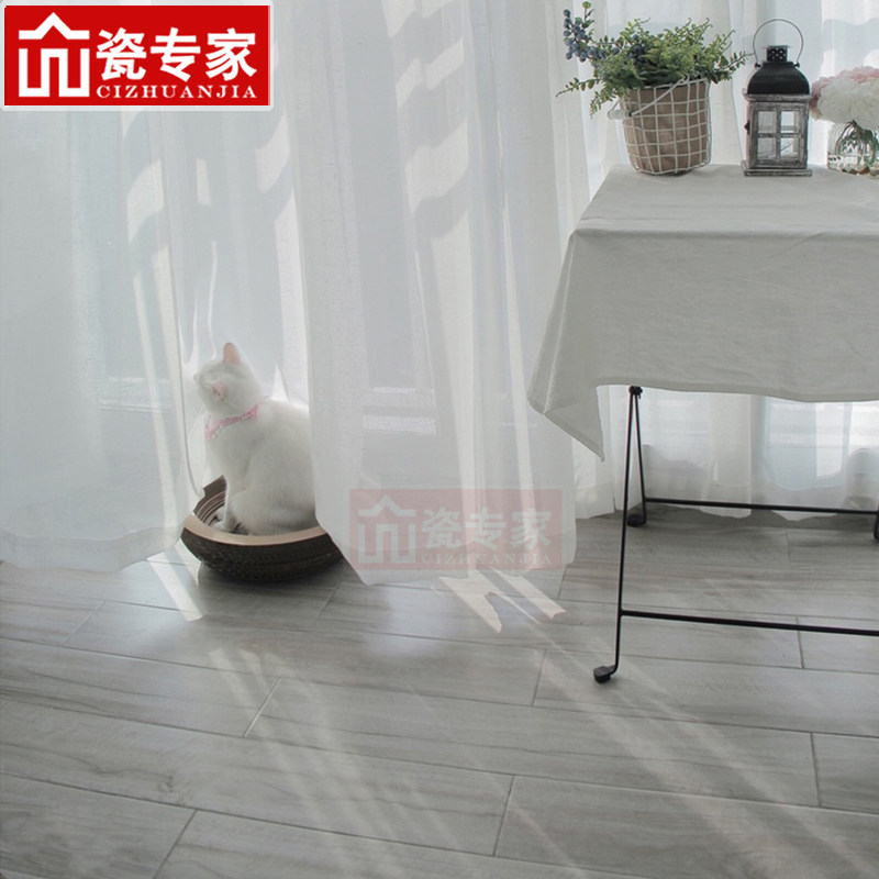 Whole body full porcelain wood grain brick living room dining room bedroom floor tiles imitation solid wood tiles terrace balcony tiles non-slip floor tiles