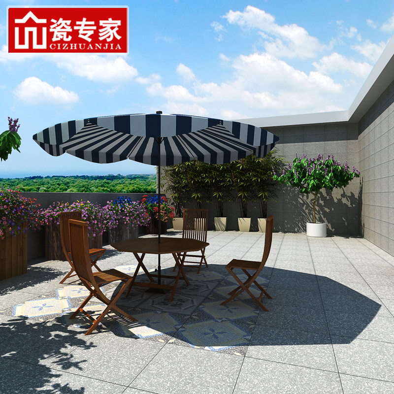 Outdoor open-air yard garden granite tile outdoor parking square platform garage anti-slip sun-resistant pressure floor tile